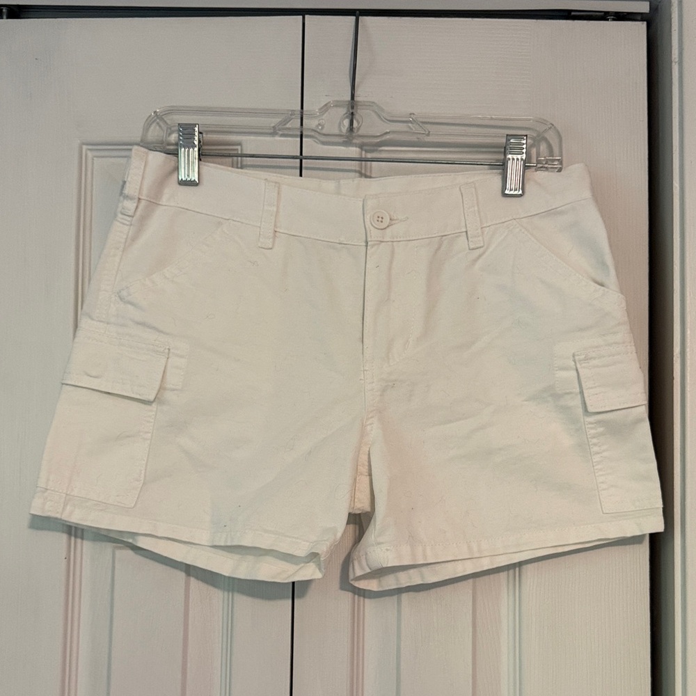 White Cargo Shorts